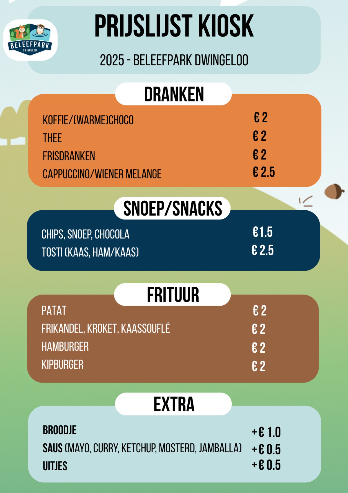 Vernieuwd menu! 2